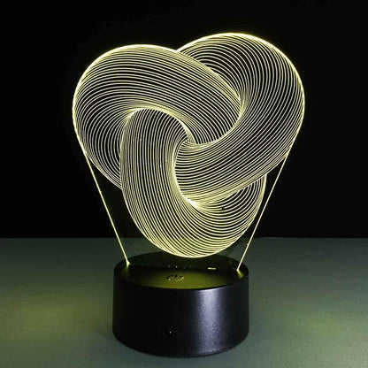 Abstract Knot Optical Illusion 3D Lamp