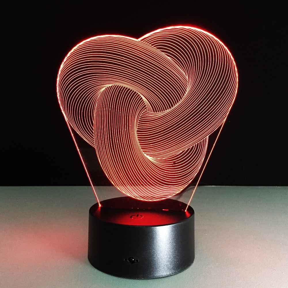 Abstract Knot Optical Illusion 3D Lamp