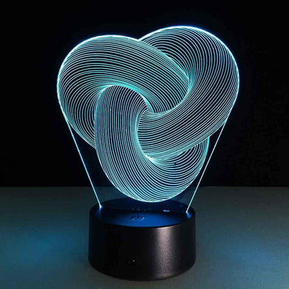 Abstract Knot Optical Illusion 3D Lamp