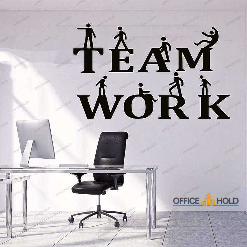 Teamwork 3D Creative Office Wall Decor (TW01) – Motivational Modern Design